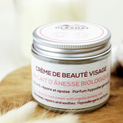 Crème de beaute visage au lait d'ânesse Oleanat
